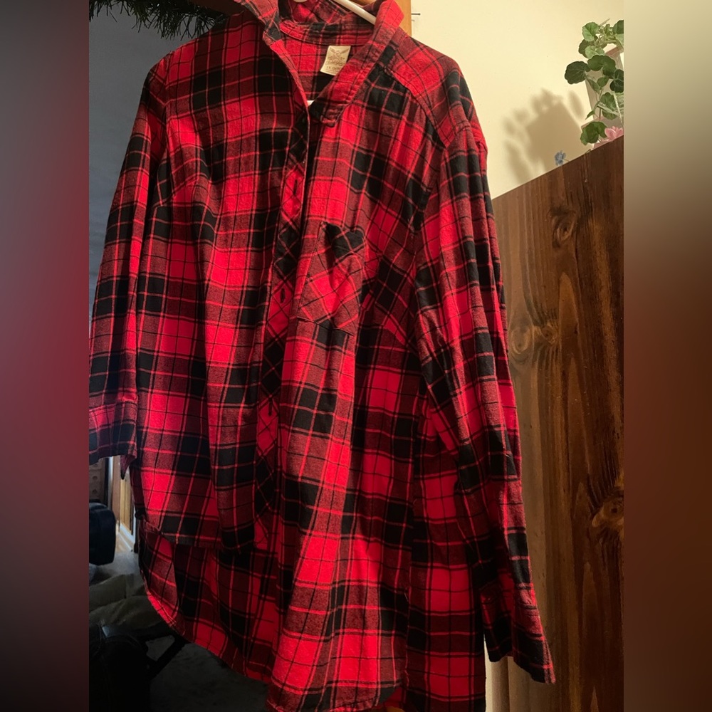 Flannel longer in the back